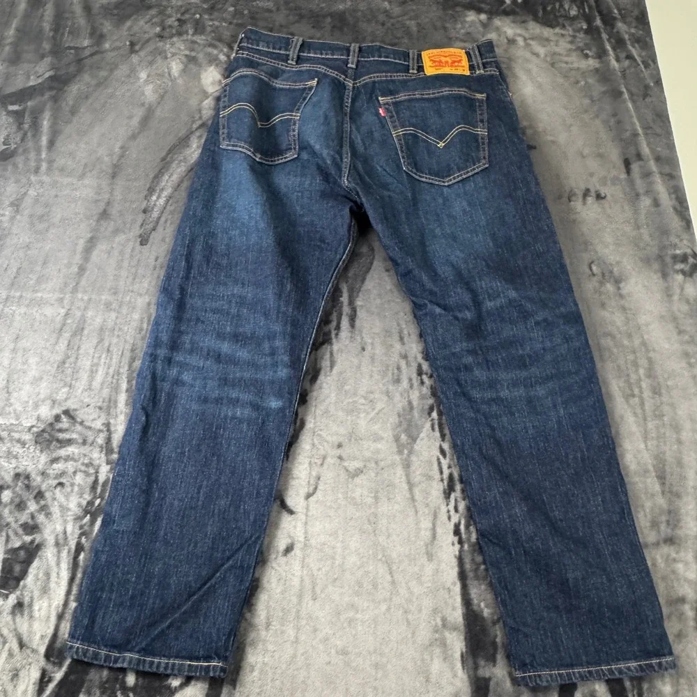 Levi's 505 Regular Fit Jeans Mens 38x30 Dark Wash Straight Leg Denim 00505-2195